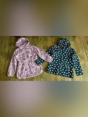 Girl’s Unicorn Heart Color Changing Rain Jackets Size XL (14-16)